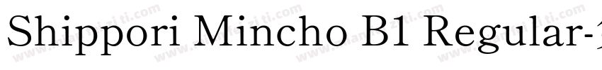 Shippori Mincho B1 Regular字体转换